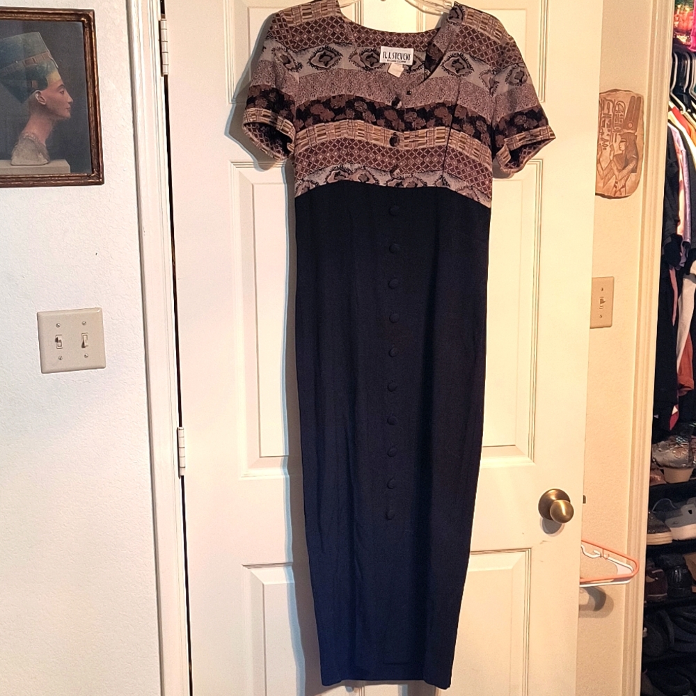 Brown and black dress